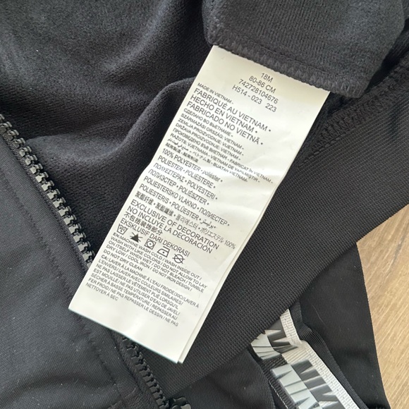 Nike Logo Matching Tracksuit Set in Black Size 18 Months NWT - Picture 5 of 5